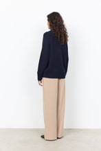 Load image into Gallery viewer, Navy Knit Button Jumper - Soya Concept