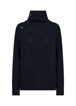 Load image into Gallery viewer, Navy Knit Button Jumper - Soya Concept
