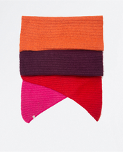 Load image into Gallery viewer, WAPU731- Stripe Ribbed Scarf- Red Mix- Surkana