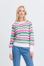 Load image into Gallery viewer, Pink/Green/White ZigZag Pullover - b.young