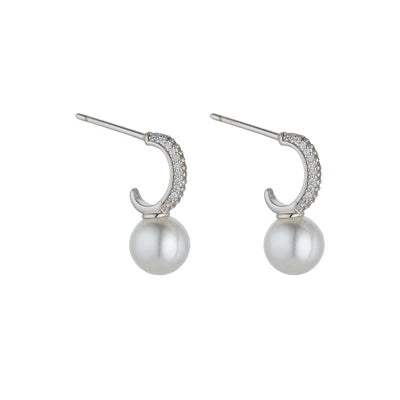 S288EBY - Nalani Silver Pearl Earrings - Knight and Day