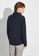 Load image into Gallery viewer, 321766 - Navy Zip up Sweatshirt - Cecil