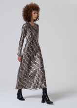 Load image into Gallery viewer, Long Animal Print Dress - Grey - Surkana