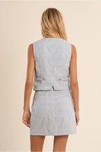 Load image into Gallery viewer, Light Blue Stripe Waistcoat- Molly Bracken