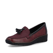 Load image into Gallery viewer, Burgundy Leather Loafer - Rieker