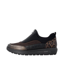 Load image into Gallery viewer, Bronze &amp; Leopard Front Zip Shoe - Remonte
