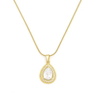 T120NMS - Crystal Teardrop Pendant - Knight & Day