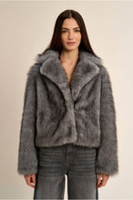 Load image into Gallery viewer, Grey Fur Coat - Molly Bracken