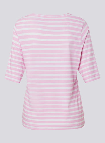 122350 - Pink & White Striped T-shirt- Rabe