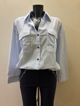 Load image into Gallery viewer, U036 - Blue and White Strip Blouse with- Milo’s Paris