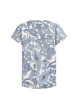 Load image into Gallery viewer, 40547-  Blue and White Soft Paisley Blouse - Soya Concept