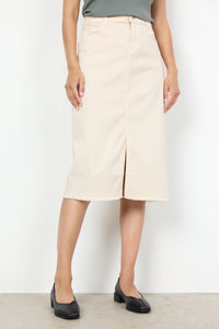40570- Cream Erna Denim Midi Skirt - Soya Concept