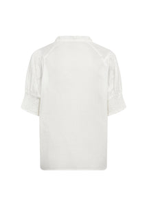 40743- Lace Cotton Blouse- White- Soya Concept