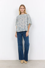 Load image into Gallery viewer, 40766- Paisley Print Cotton Blouse- Sky Blue- Soya Concept