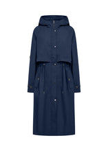 Load image into Gallery viewer, Navy Trench Style Coat - Soya Concept