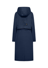 Load image into Gallery viewer, Navy Trench Style Coat - Soya Concept