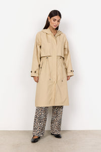 Beige Trench Style Coat - Soya Concept