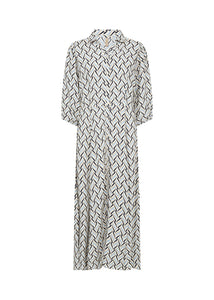 Geometric Print Shirt Dress - Soya Concept