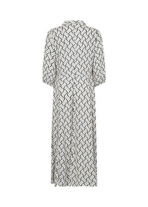 Geometric Print Shirt Dress - Soya Concept