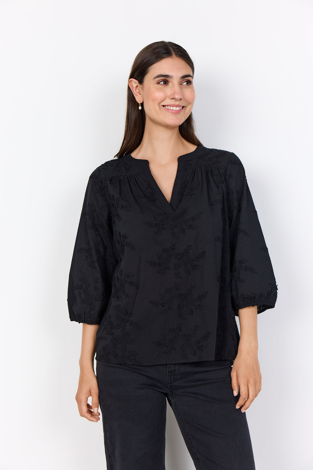 Embroidered Blouse - Black - SoyaConcept