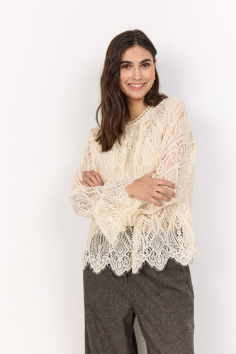 Cream Lace Blouse - SoyaConcept