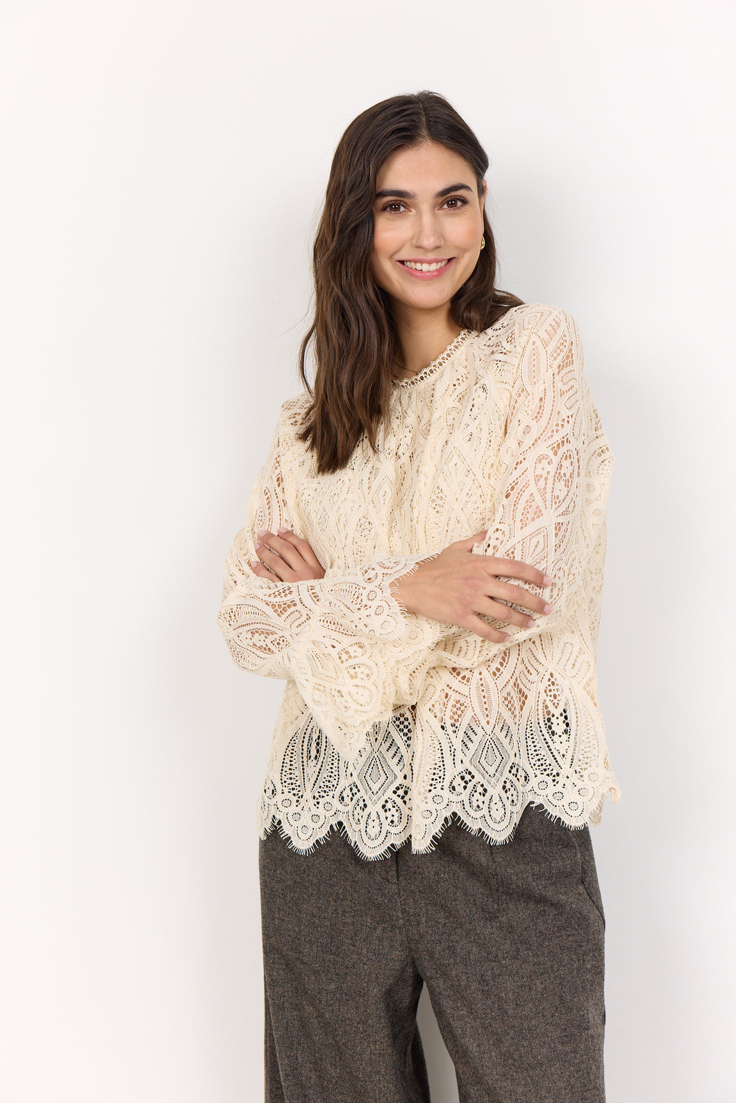 Cream Lace Blouse - SoyaConcept