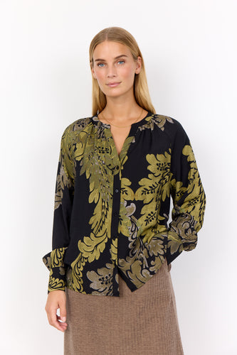 Olive Floral Blouse - SoyaConcept