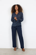 Load image into Gallery viewer, Navy Print Chiffon Blouse -Soya Concept