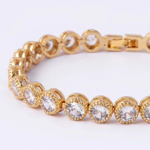 N229BKU - Danna Gold Tennis Bracelet - Knight & Day