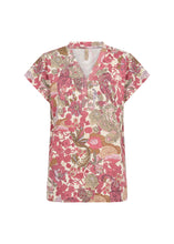 Load image into Gallery viewer, Pink Pattern Short Sleeve Top - Soya Concept