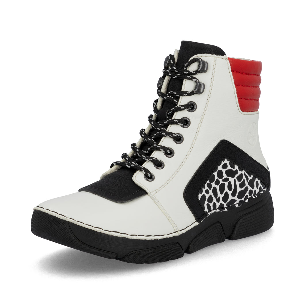 Geometric Lace-Up Boots - Rieker