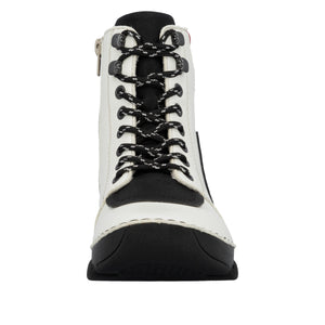 Geometric Lace-Up Boots - Rieker