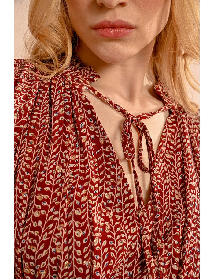 open lace back dress 1550 - Dark Red Mona Dress