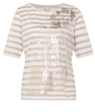 Load image into Gallery viewer, Stripe T-shirt with Print - Rabe