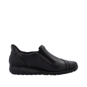 Black Shoe with Zip Opening - Rieker