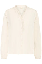 Load image into Gallery viewer, Cream Shirt with Ruffle Detail - Fransa
