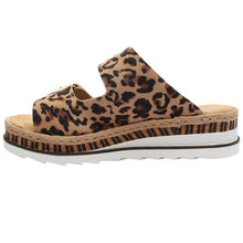 Load image into Gallery viewer, Leopard Gold Sandal - Rieker
