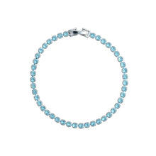 Load image into Gallery viewer, Dakota Light Blue Tennis Bracelet- Knight &amp; Day Jewellery