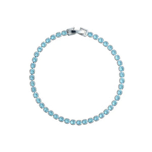 Dakota Light Blue Tennis Bracelet- Knight & Day Jewellery