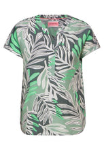 Load image into Gallery viewer, 344513 - Green Linen Print Blouse - Cecil