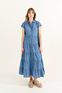 414- Denim Smock Dress - Molly Bracken