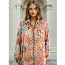 Load image into Gallery viewer, NSDQ890- Elora Floral Shirt Dress - Powell Craft