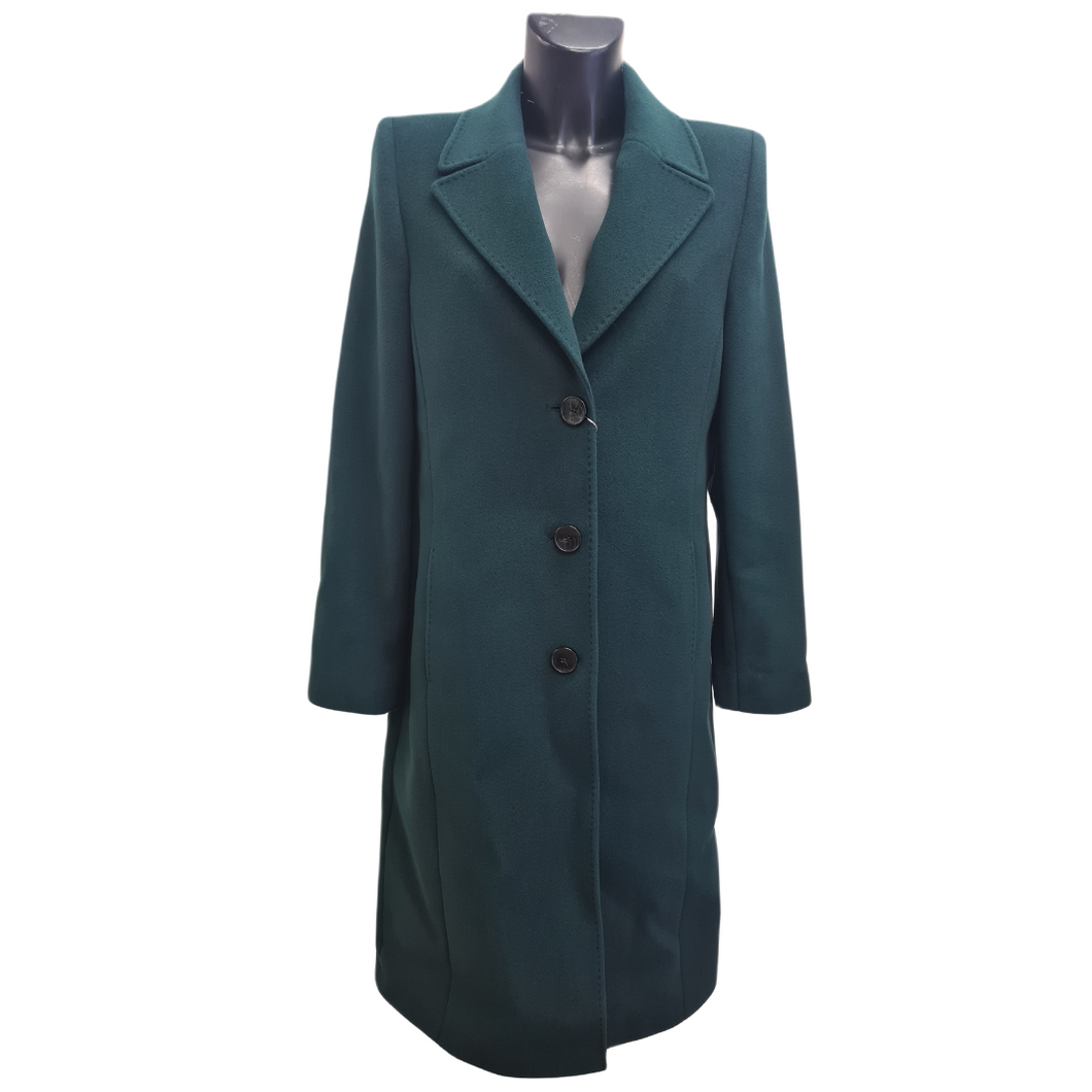 Long Wool Coat - Bottle Green - Christina Felix