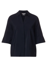 Load image into Gallery viewer, 344149- 3/4 Sleeve Blouse w/ collar - Navy