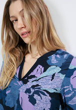 Load image into Gallery viewer, 344540- Lilac/Navy Print Blouse - Cecil