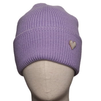 5004411 - Hat with Embellished Heart - Purple - Zelly