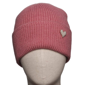 5004416 - Hat with Embellished Heart - Pink - Zelly