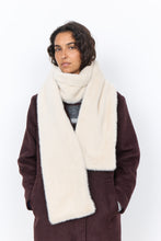 Load image into Gallery viewer, Cream Long Faux Fur Scarf - Soya Concept