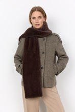 Load image into Gallery viewer, Chocolate Brown Long Faux Fur Scarf - Soya Concept