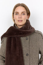 Load image into Gallery viewer, Chocolate Brown Long Faux Fur Scarf - Soya Concept